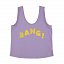 Sisters Department,Sleeveless top w/ v-neck | Purple w/ "bang" print 